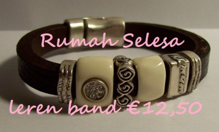 Mooie Leren armband met magneetsluiting artikelnummer:Tr027