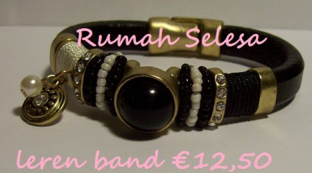 Mooie Leren armband met magneetsluiting artikelnummer:Tr035